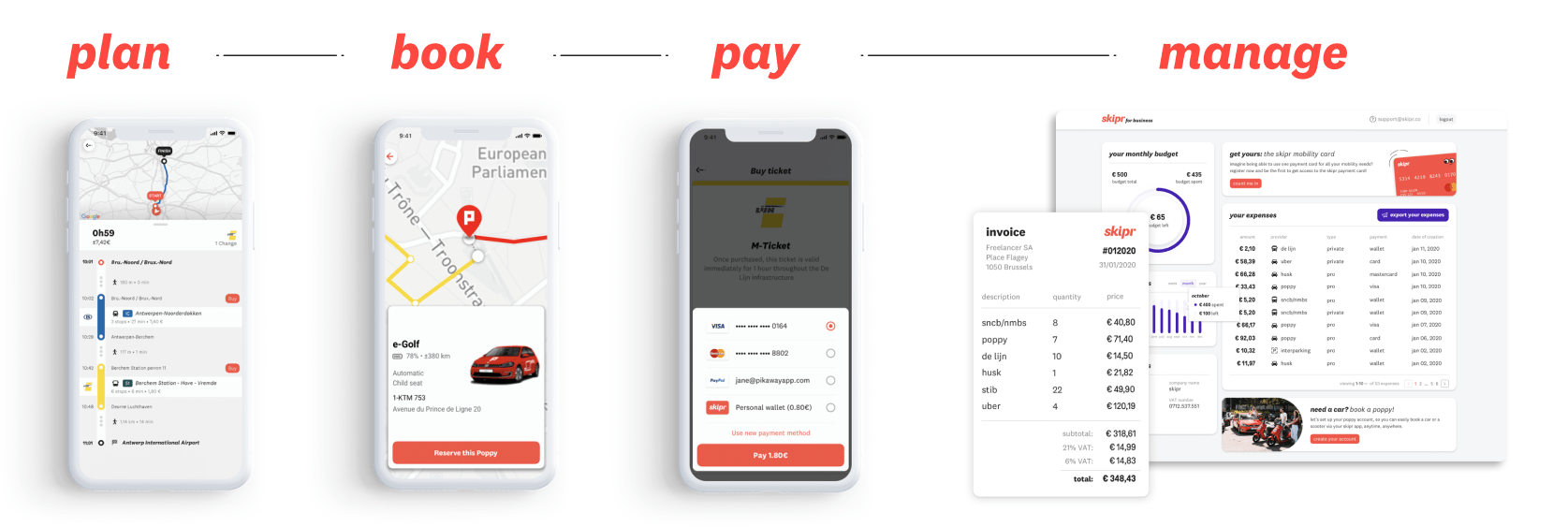 Plan Book Pay Manage